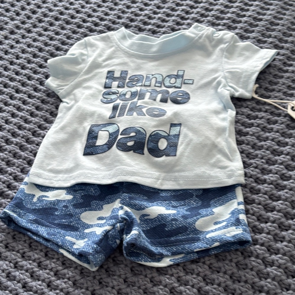 Vitamins Baby Blue and White Matching Set